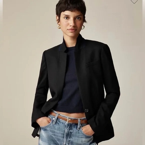 J. Crew Regent Wool Blazer in Black - Size 10P - Picture 9 of 9